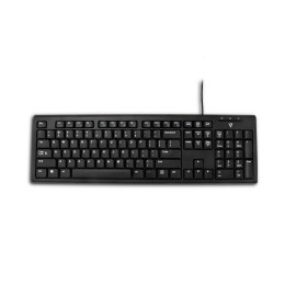 Teclado V7 KU100US, Alámbrico, USB, Negro (Inglés)