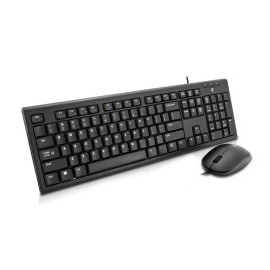 Teclado V7 CKU100US, Alámbrico, USB, Negro (Inglés)