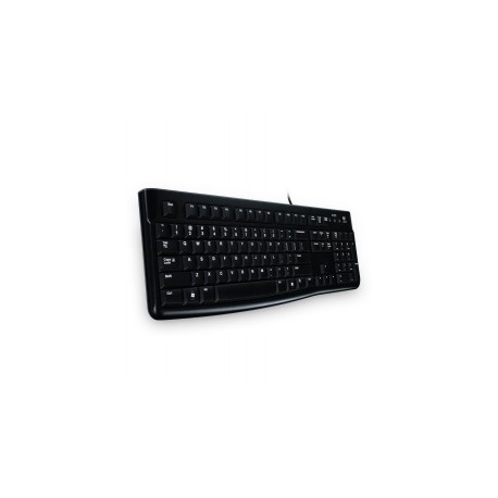 Teclado Logitech K120, USB, Alámbrico, Negro (Inglés)