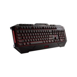 Teclado Gamer ASUS Cerberus LED Azul Rojo, Alámbrico, Negro (Inglés)