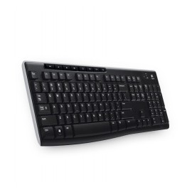 Teclado Logitech K270, Inalámbrico, USB 2.0, Negro (Español)