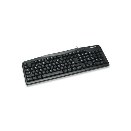 Teclado Manhattan Mejorado 155113, Alámbrico, USB, Negro (Esp)