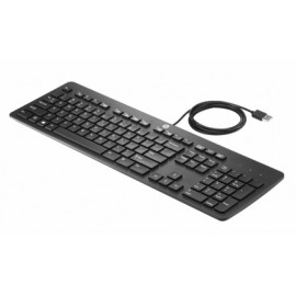 Teclado HP USB Business Slim Keyboard, Alámbrico, USB, Negro, (Inglés)
