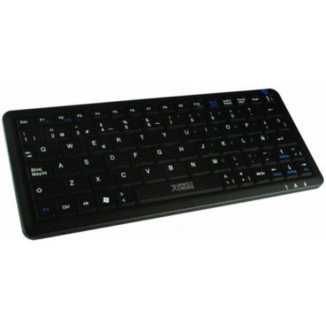 Teclado Perfect Choice Mini PC-200680, USB 2.0, Inalámbrico, Bluetooth, Negro (Esp)