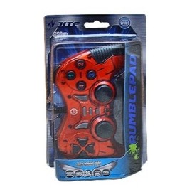 BRobotix Control para Juegos RumblePad, Alámbrico, USB 2.0, Rojo