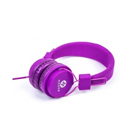 Naceb Audífonos Plegables con Micrófono NA-402MO, Alámbrico, 3.5mm, Morado