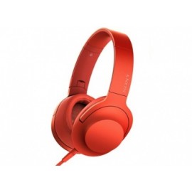 Sony Audífonos Pleglable h.ear on MDR-100AAP, Alámbrico, 1.2 Metros, 3.5mm, Rojo