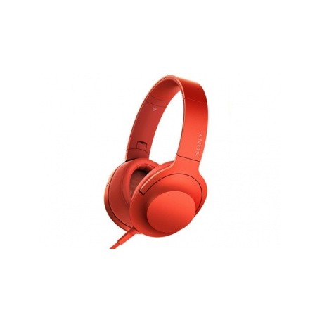 Sony Audífonos Pleglable h.ear on MDR-100AAP, Alámbrico, 1.2 Metros, 3.5mm, Rojo