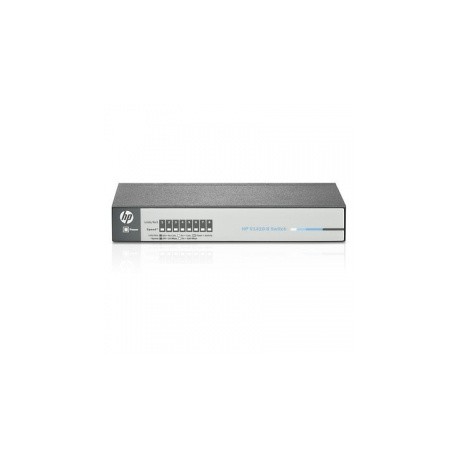 Switch HPE Gigabit Ethernet V1410-8, 10-100Mbps, 1.6Gbits, 8 Puertos, 1040 Entradas – No Administrable