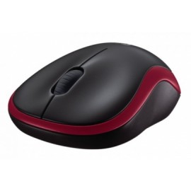 Mouse Logitech Óptico M185, Inalámbrico, USB, Rojo