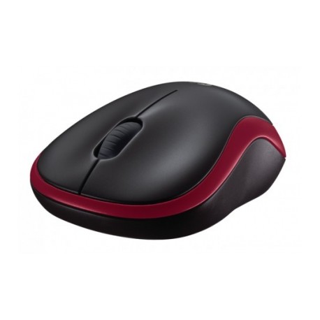 Mouse Logitech Óptico M185, Inalámbrico, USB, Rojo