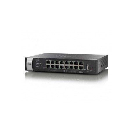 Router Cisco Gigabit Ethernet con Firewall RV325, Alámbrico, 16x RJ-45, 2x USB 2.0,