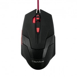 Mouse Gamer Techzone Rueda TZ16MOU01-GAME, Alámbrico, USB, 2400DPI, Negro