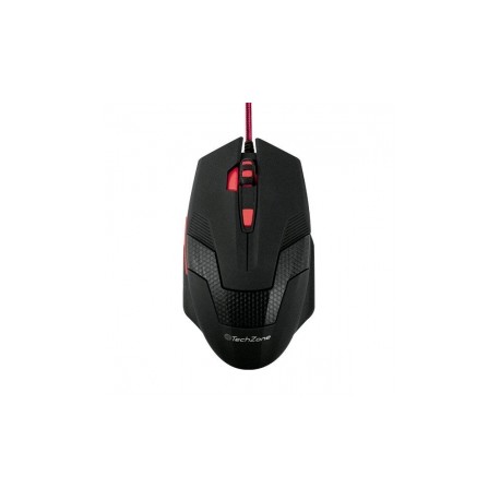 Mouse Gamer Techzone Rueda TZ16MOU01-GAME, Alámbrico, USB, 2400DPI, Negro