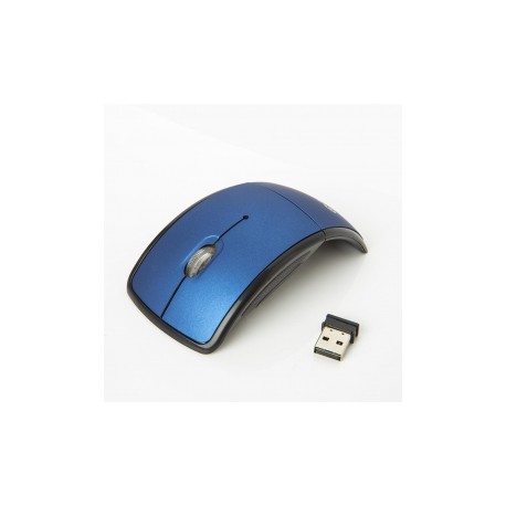 Mouse One Óptico EM-121W, RF Inalámbrico, USB, 1000DPI, Negro Azul