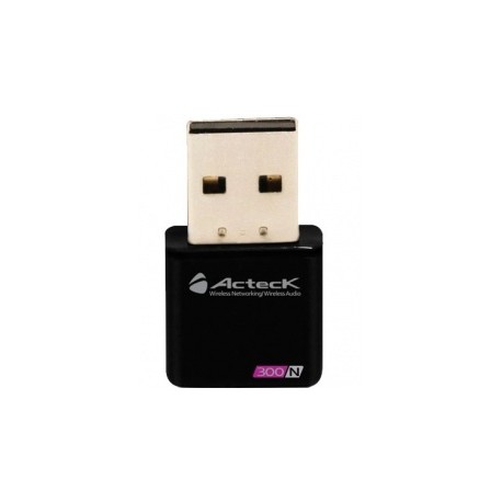 Acteck Mini Adaptador de Red USB LKAD-403, Inalámbrico, 300 Mbit