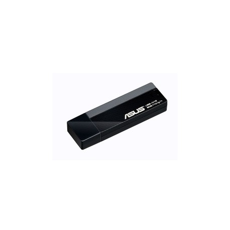 ASUS Adaptador USB-N13, Inalámbrico, WLAN, Negro