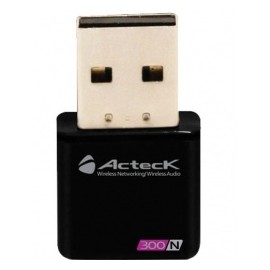 Acteck Mini Adaptador de Red USB LKAD-403, Inalámbrico, 300 Mbit