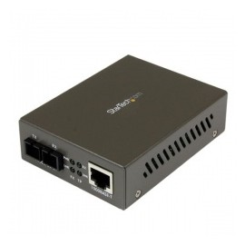StarTech.com Convertidor de Medios Gigabit Ethernet RJ45 a Fibra Óptica SC Multimodo, 550 Metros