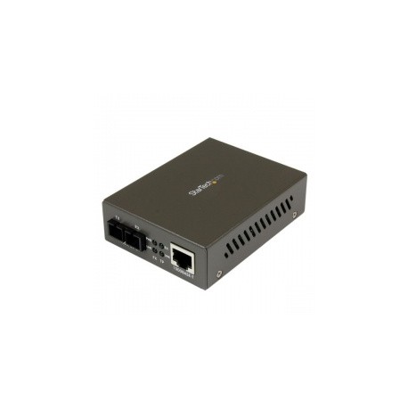 StarTech.com Convertidor de Medios Gigabit Ethernet RJ45 a Fibra Óptica SC Multimodo, 550 Metros