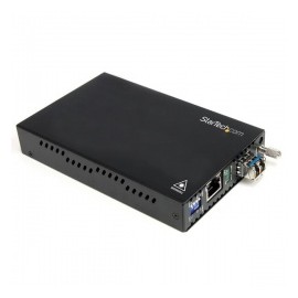 StarTech.com Convertidor de Medios Gigabit Ethernet RJ45 a Fibra Óptica LC Multimodo, 550 Metros