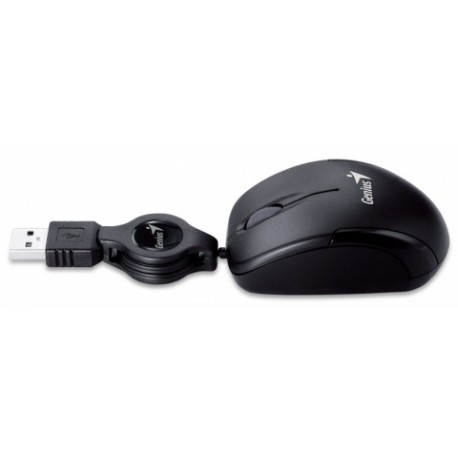Mouse Genius Óptico Micro Traveler V2, Alámbrico, USB, 1000DPI, Negro