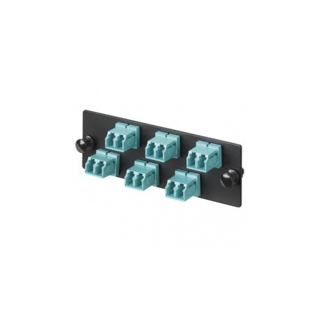 Panduit Panel de 6 Adaptadores de Fibra Óptica LC Dúplex Monomodo, Azul