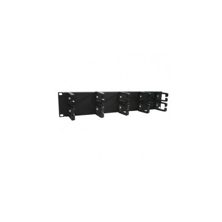 Enson Organizador de Cable Horizontal para Rack 2U, Negro