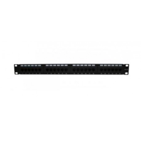 Enson Panel de Parcheo Cat5e de 24 Puertos, RJ-45, Negro