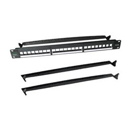 Nitrotel Panel de Parcheo Cat6/5e, de 24 Puertos, 1U, Negro