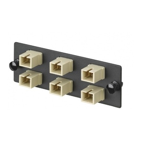 Panduit Panel de Adaptadores de Fibra Óptica SC Multimodo Simplex, Negro