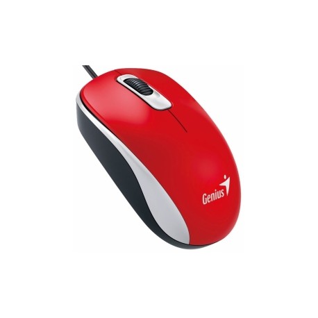 Mouse Genius Óptico DX-110, Alámbrico, USB, 1000DPI, Rojo