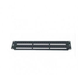 Enson Panel de Parcheo Cat6 para Rack de 19, 48 Puertos, 1U, Negro