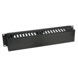 Intellinet Organizador Horizontal de Cables con Tapa de Plástico para Rack Gabinete 19, 2U