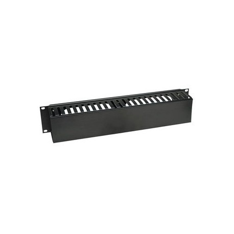 Intellinet Organizador Horizontal de Cables con Tapa de Plástico para Rack Gabinete 19, 2U