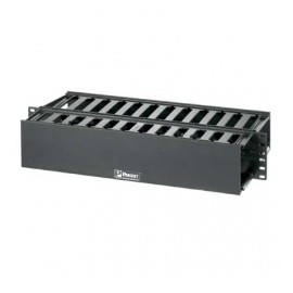 Panduit Organizador Horizontal de Cable Doble para Rack de 19, 2U, Negro